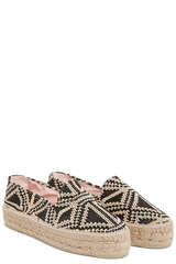 Espadrilles mit Raffia Muster   - MANEBI