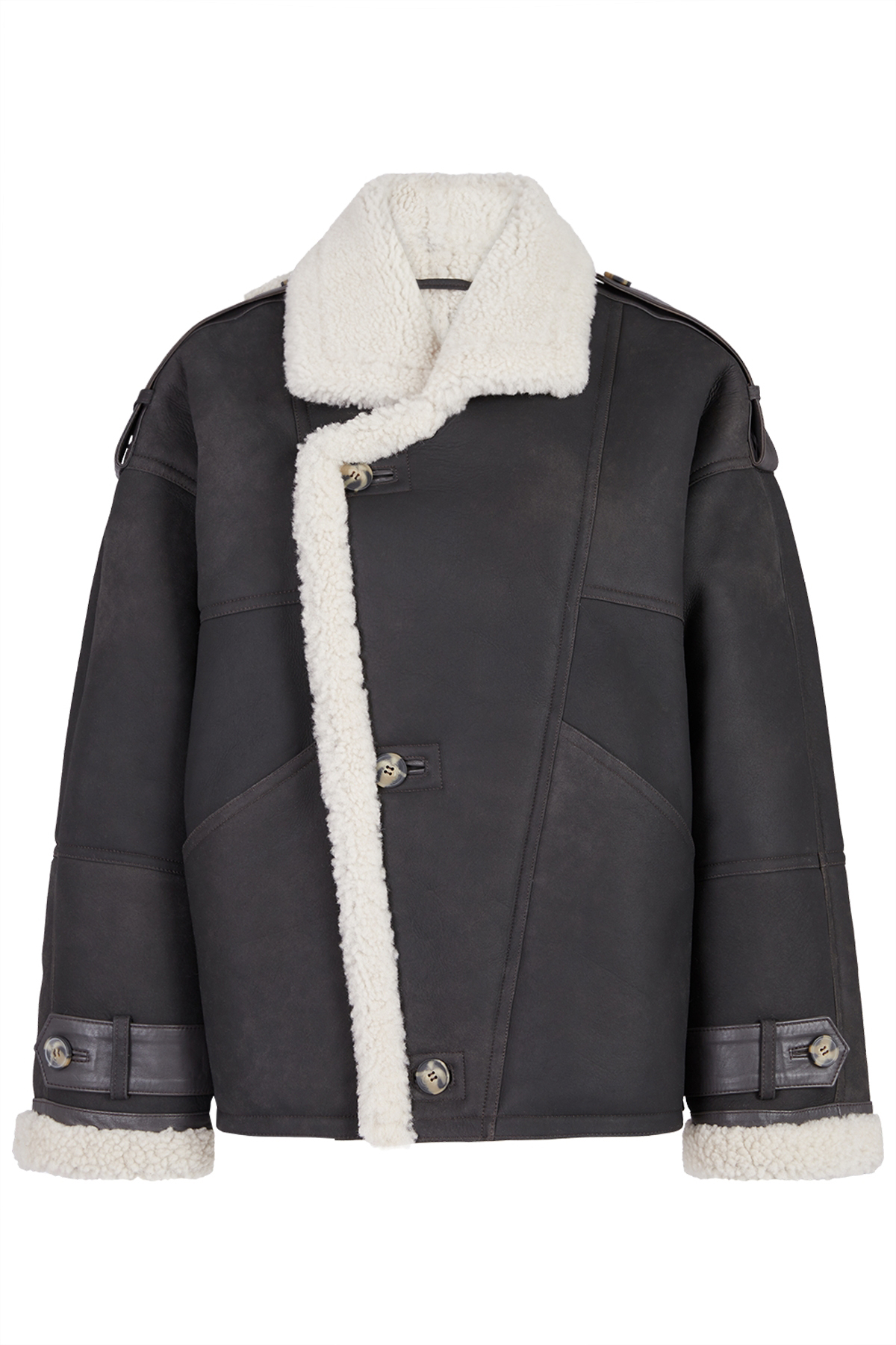 Oversized Lammfelljacke Camilla