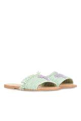 Pantoletten Leather Sandals - MANEBI