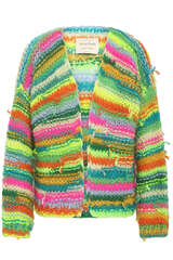 Handgestrickter Cardigan Colette mit Mohair