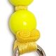 Silver Keychain with Neon Yellow