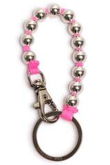 Silver Keychain with Neonpink  - INA.SEIFART