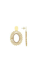 Earring Open Oval Flat Beads S - LOTT GIOIELLI