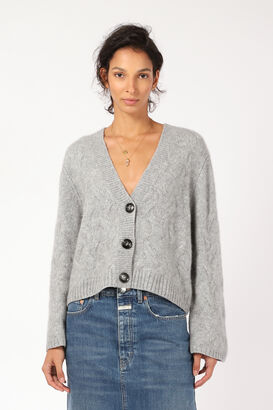 Cardigan aus Cashmere und Seide